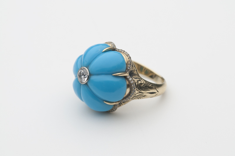 Turquoise dome ring